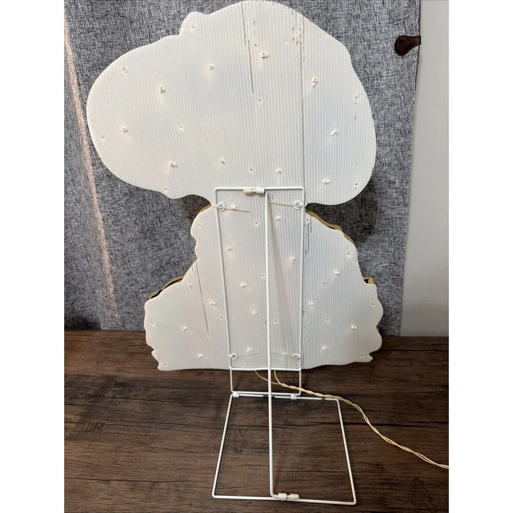 RARE Peanuts Snoopy Trick Or Treat Pre-Lit Halloween Yard Art 24 Inch WORKS!